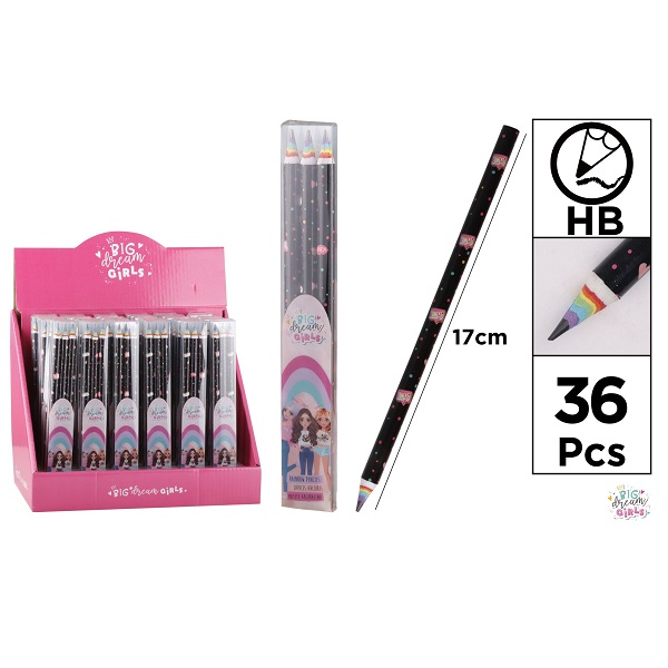 Wholesale BD011 Big Dreams Girls Pencils HB Pencils Round Barrel ...